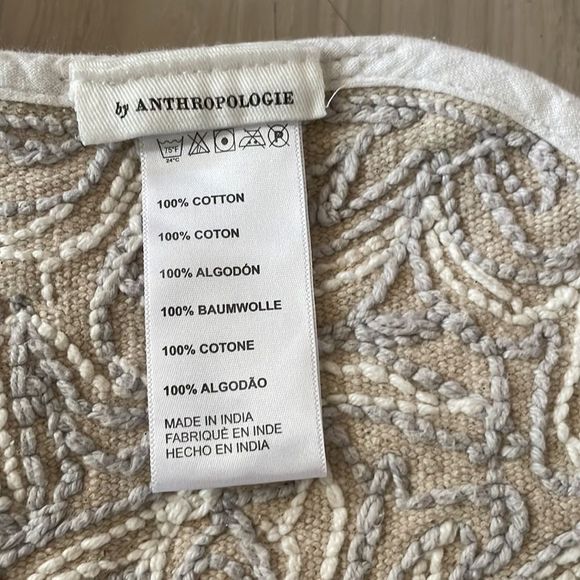 Anthropologie Geraldine Bath Mat Runner Gray White Large NWOT - Picture 6 of 6